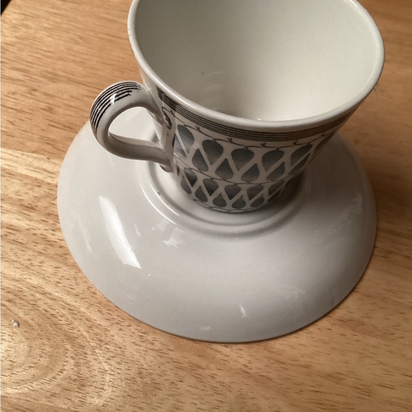 Upslsa Ekeby Gefel Sweden Cup & Saucer Lillemor black/white - Picture 2 of 11